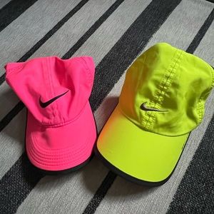 Nike running hat pink green neon dri-fit